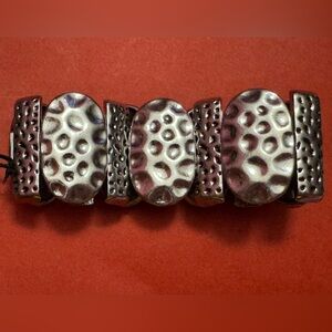 NWT Hammered Silver Tone Bracelet Chunky Stretch Bracelet Bundle and Save